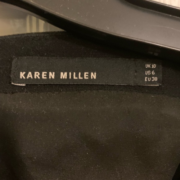 Karen Millen faux leather panel dress size 6 US - Picture 6 of 9